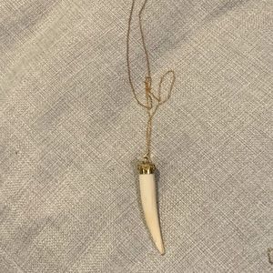 Creme tusk necklace